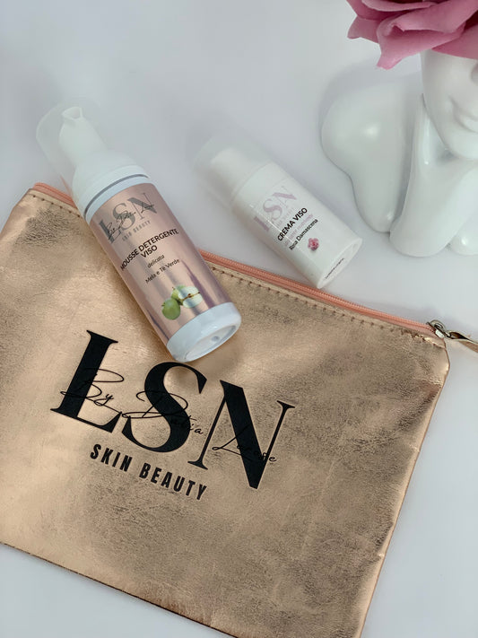 Mini set da viaggio Rosa damascena +mousse detergente